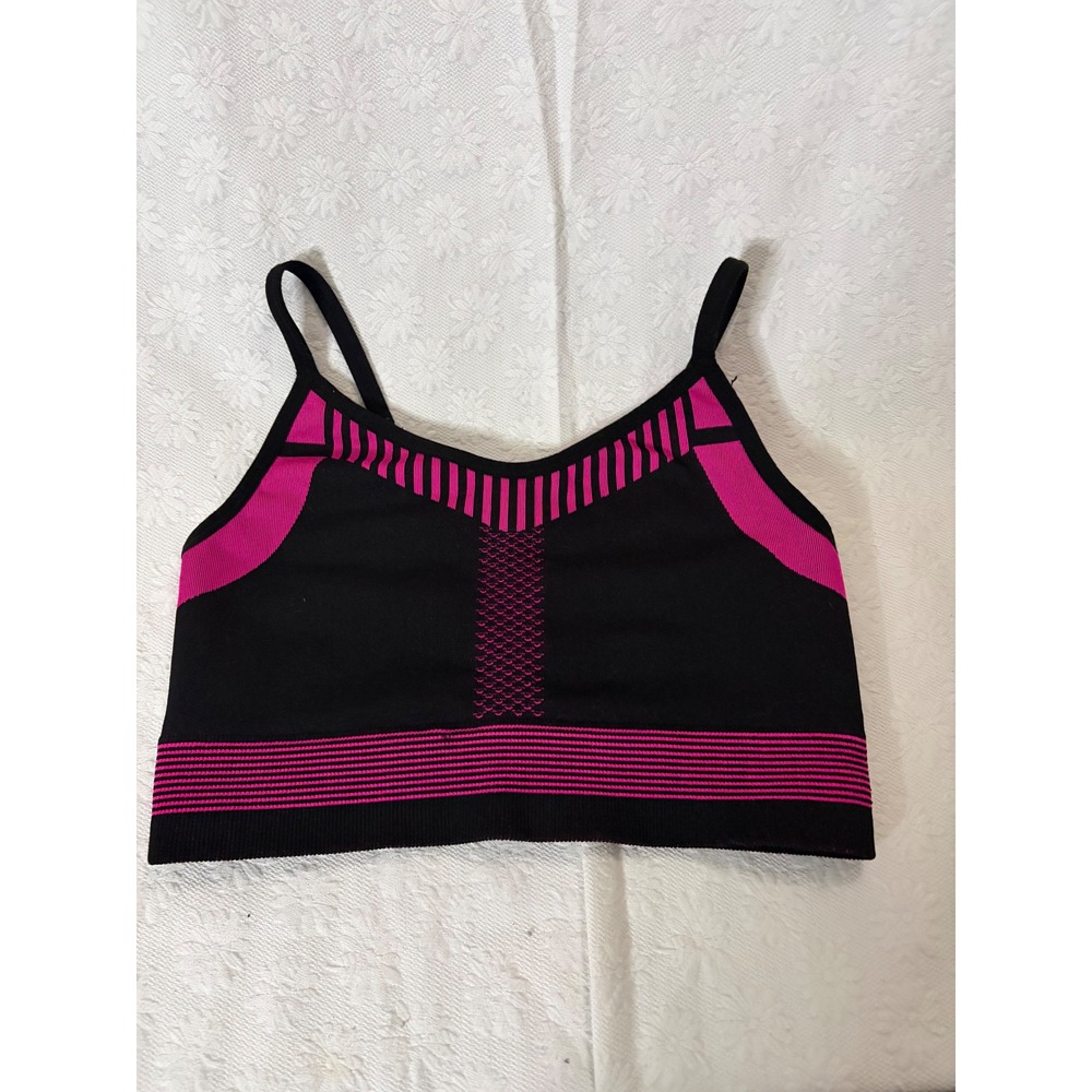 AvisCyberpunk GymcoreSeamless Techwear Sports Bra Black Size L 12-14 AV2010067